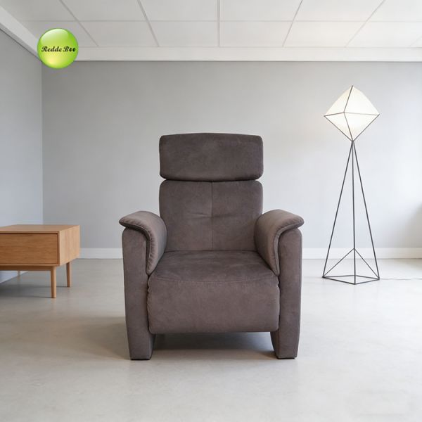 Brown Fabric Recliner Set: Manual Recline, High Backrest – Ideal for Cozy Traditional Living Spaces