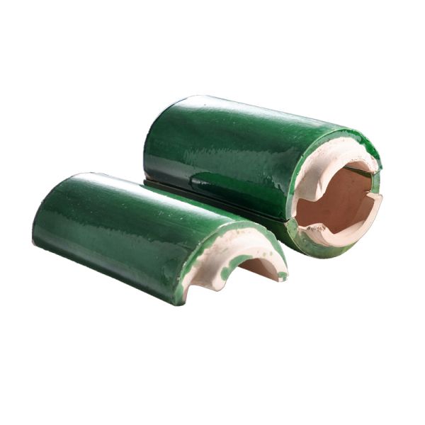 Half Round Hollow Ceramic Clay Roof Tile Glazed for Chinese Roof