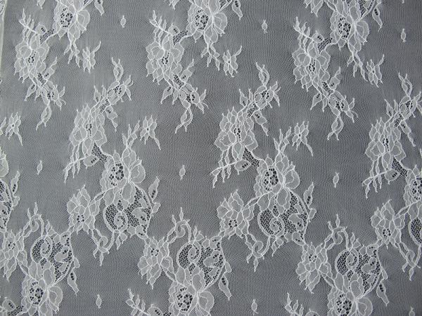 Nylon Elegant Eyelash White Lace Trimming Exquisitely Made 150cm CY-HB0594
