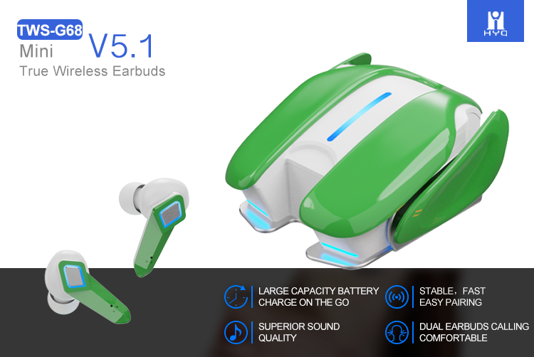 10 Meters Bluetooth Gaming Earphone Dual Earbud BT 5.2 Mini True Wireless Sterless Stereo