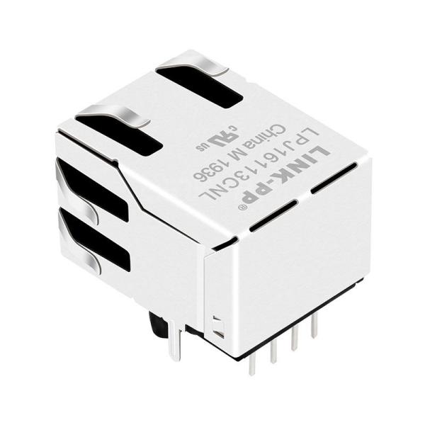 LPJ16113CNL 10/100 Base-T Tab Up Without Led Single Port 8P8C Modular Jack RJ45 Female Connector