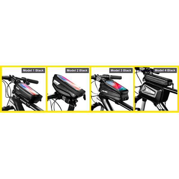 Front Tube Frame Bike Bicycle Handlebar Bag with 1L Capacity Waterproof Phone Mount