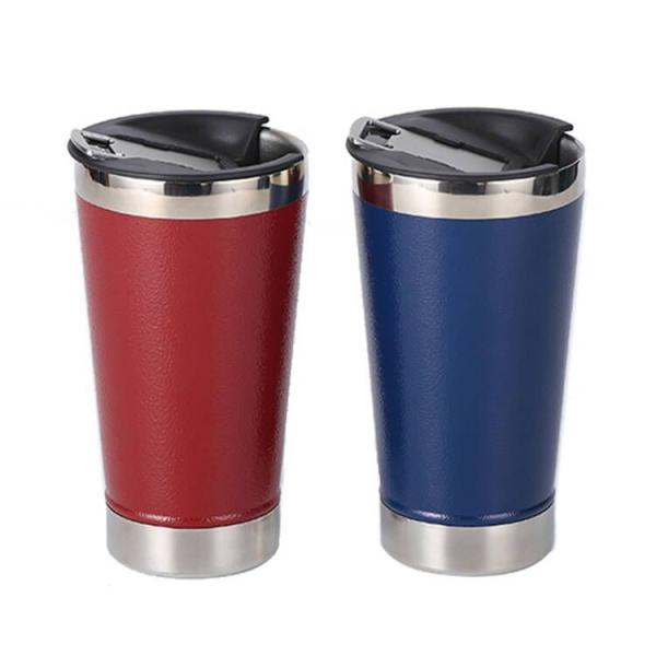 Canecas de cerveja de aço inoxidável dobro 600ml do copo da garrafa térmica da parede 0.4mm