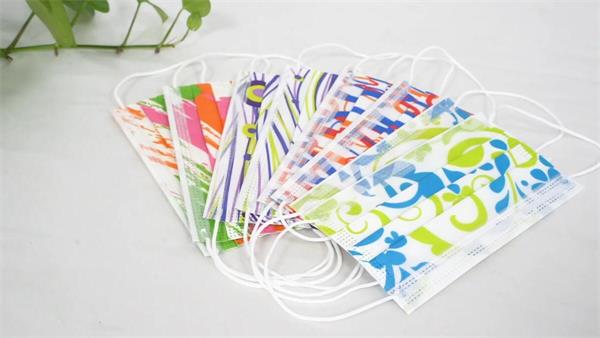 S&J Protective Disposable Nonwoven Printed Cute Face Mask Respirator Medical Surgical 3 ply custom printed face mask