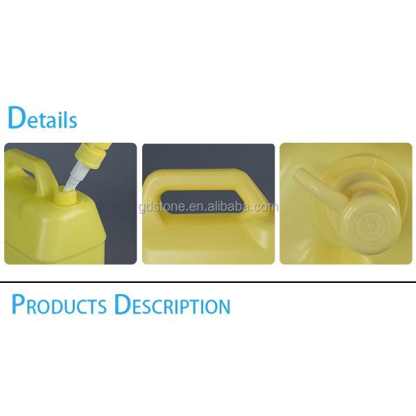 Yellow Detergent Plastic 1 Gallon Chemical Containers With Pump 210g
