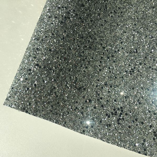 Wallpaper 50m/Roll Fireproof Glitter Faux Leather Fabric