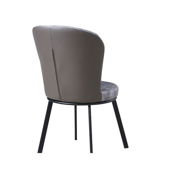 ISO9001 Minimalist Grey Family Cushioned Dining Chairs