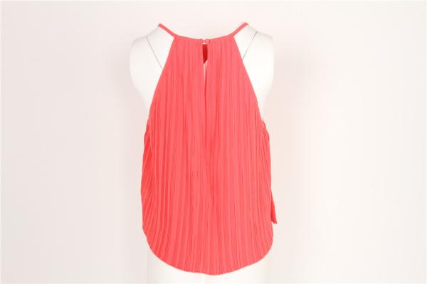 100% Polyester Utility Gilet Vest Red Ladies Sleeveless Tops