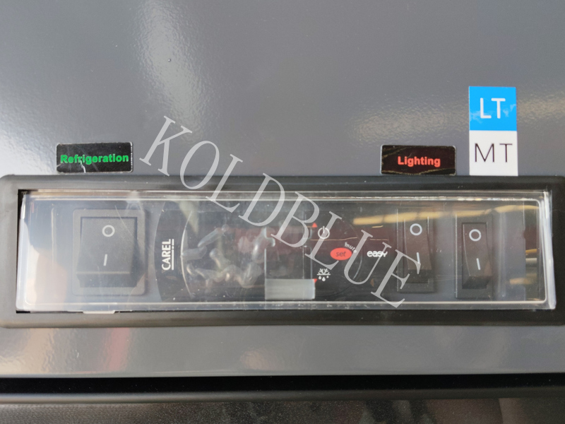 Commercial Glass Door Freezer Refrigerator with Switchable Cooling and LED Display TOP2DF