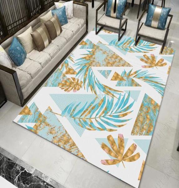 Washable Polyester Fiber Classic Bedroom Floor Carpets Rectangle Living Room Floor Carpets