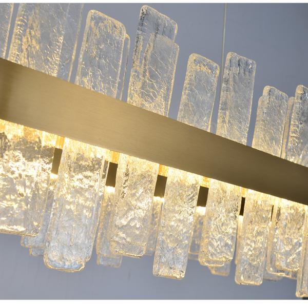 Led chandelier Living room chandeliers rectangular Kitchen fixture frosted matte glass entryway chandelier(WH-CY-195)