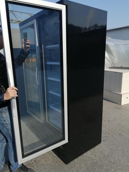 Commercial Supermarket Upright Glass Door Freezer With Inner Vertical Led Lights