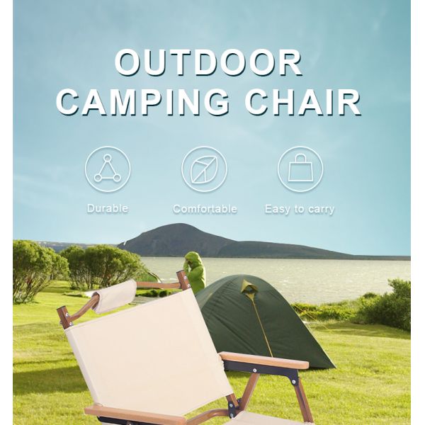 Silla de acampada plegable de aluminio 100kg Capacidad 52x43x62cm