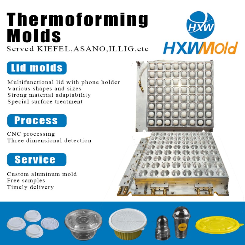 Plastic Mold ASANO Thermoforming Machinery Adapts Cup Lid Mold