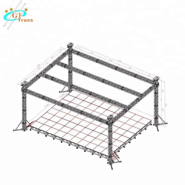 Small Concert Sound Lighting 290mm DJ System Stage Truss