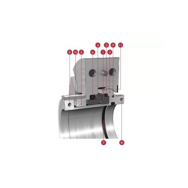 FS Split Single Cartridge Mechanical Seal Balanced For Pumps And Agitators