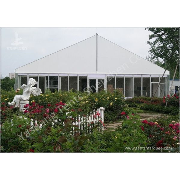 Clear Top Cover Outside Aluminum Luxury Wedding Tents Different Lightings