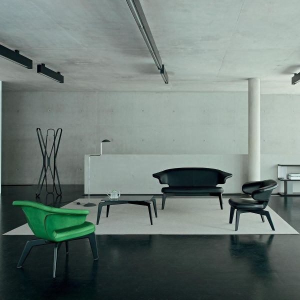 Beech Wood Frame Single Pu Leather Leisure Chair , Munich Chair With Backrest
