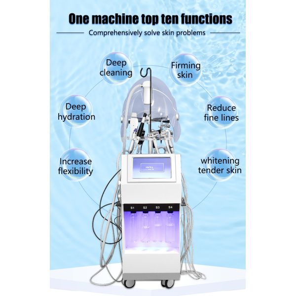 11 en 1 máquina facial de la dermoabrasión de la piel para el dispositivo del rejuvenecimiento de la piel del ultrasonido de las cicatrices del acné