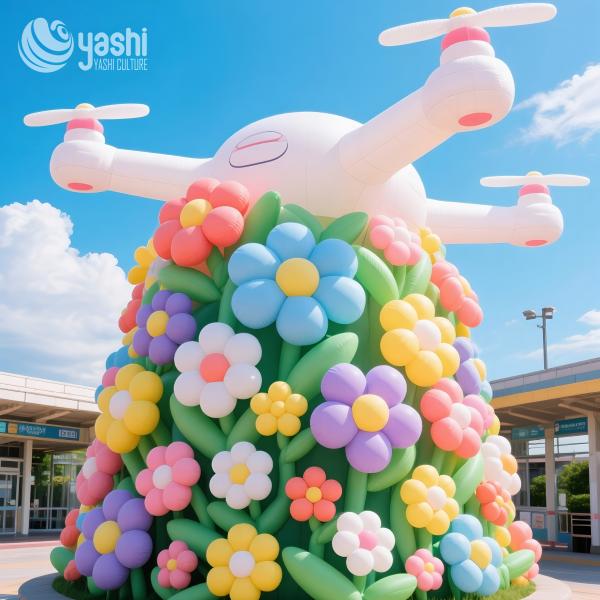 Colorful Balloon Flower Inflatable Decorations for Mall Outdoor Decoration