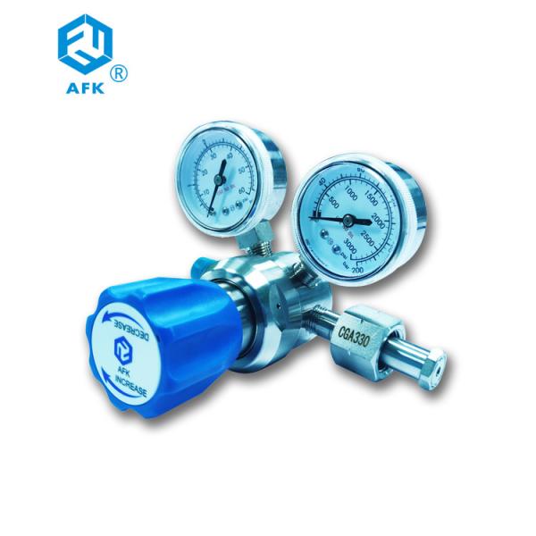 316L 3000Psi Stainless Steel Pressure Regulator CGA330 Cylinder Connector