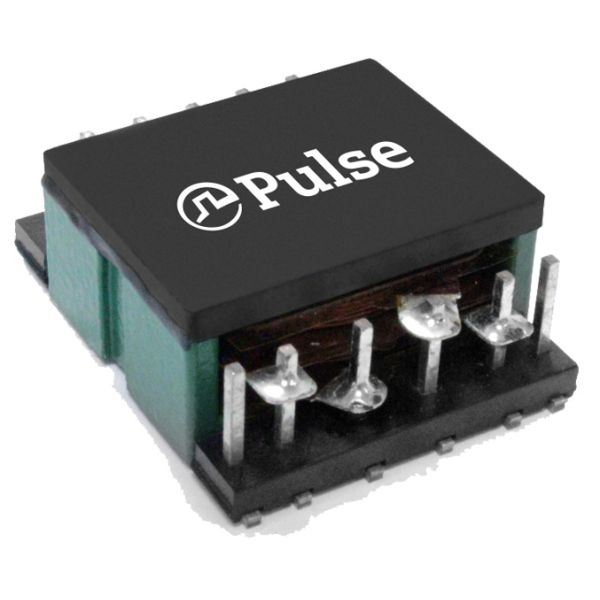 Compact planar transformer PULSE PH0803CNLT designed for 160W power and 1500 VDC isolation in power electronics