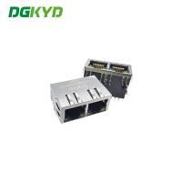 connecteurs gauches multiples de 1X2 8P10C RJ45 avec protéger le shrapnel