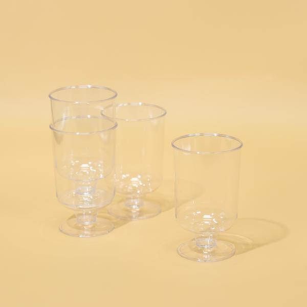 Copas de PS de plástico transparente 210ml copos de vinho descartáveis certificados pela FDA