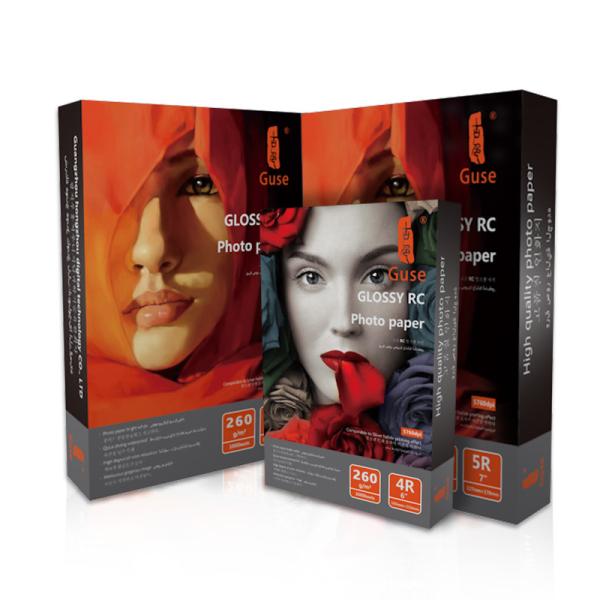RC Glossy Waterproof 4R Photo Paper , Glossy Photo Paper 6x4 260gsm