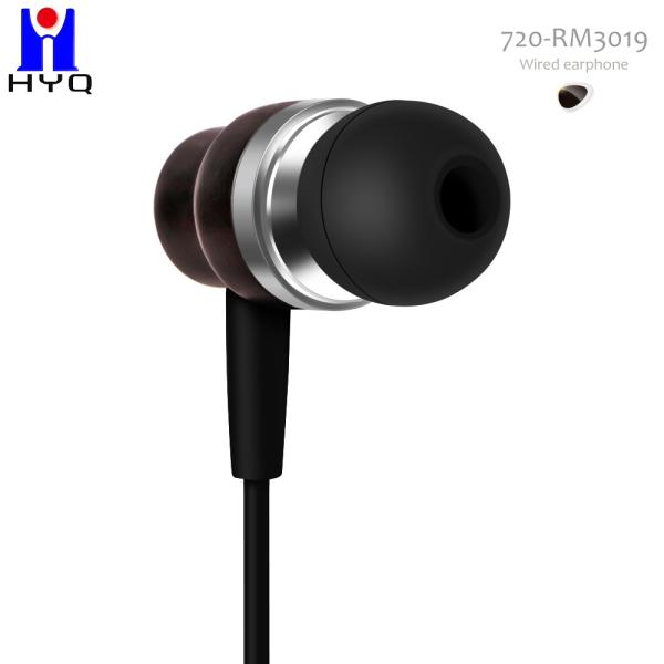 Wooden Wireless In Ear Earphones Microphone Volume Control For Men Women