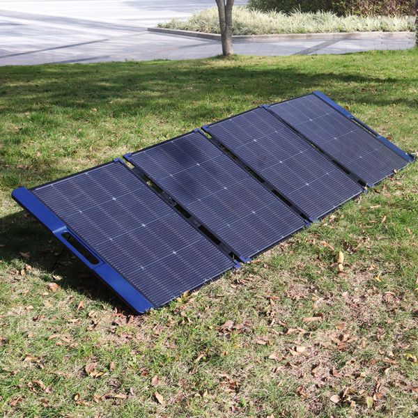 Kit de paneles solares plegables de 125 mmx125 mm portátil para acampar al aire libre
