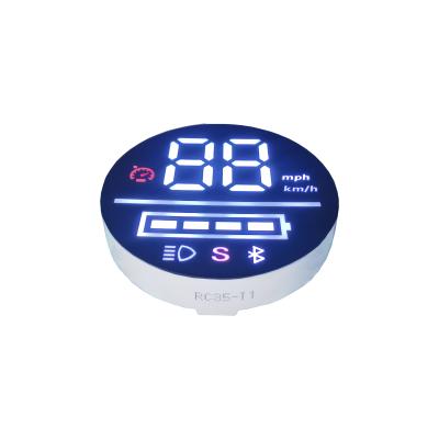 Super Bright White Color Custom Circular LED Display 35mm Diameter For Electromobile