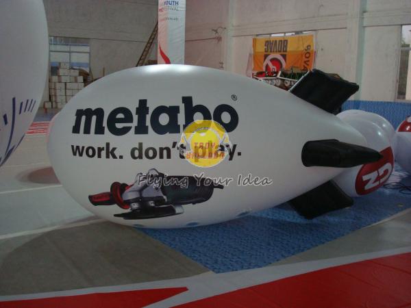 4*1.6m Attractive Inflatable Advertising Helium Zeppelin Balloons for Weather Service