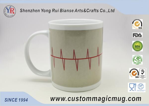 300ml Color Change Heat Sensitive Mug , Personalized Kids Coffee Mugs