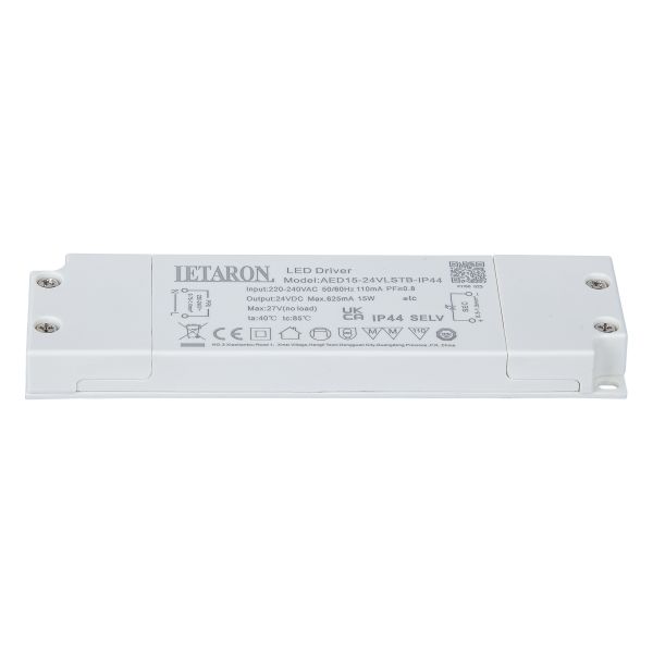 Bathroom Cabinet LED Driver IP44 , Transformer LED Strip Light Driver 24v 15w
