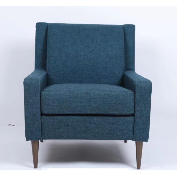 Customized Modern Armchair Fabric Wood Frame Elegant Velvet