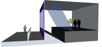 filme holográfico da reflexão 3D, visualização óptica holográfica de toque para a fase