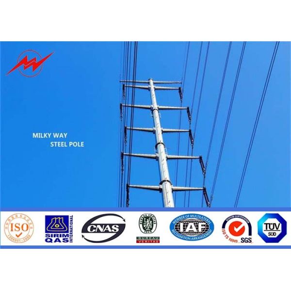 20FT 25FT 30FT Galvanization Electrical Power Pole For Philippines