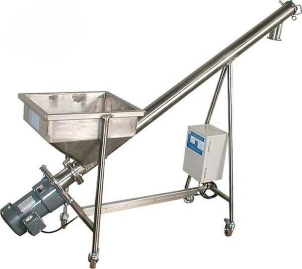 Stainless Steel Hopper Screw Auger Conveyor For Cacao Bean