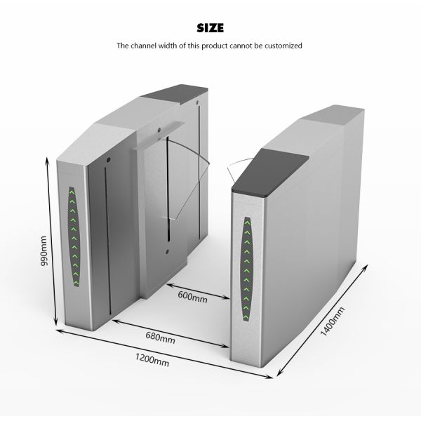 High Speed  Access Control Automatic Entrance Wing Turnstile Gate for Subway