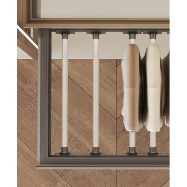 MJMPHD PR Series Sliding & Lift-Out Pant Rack, Alloy Lightweight Trouser Hanger for Wardrobe Pull-Out Basket, OEM/ODM Available