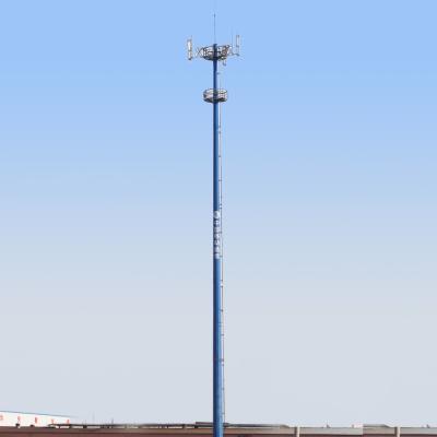 Torre de aço Monopole comum do deslizamento fácil da instalação 55m