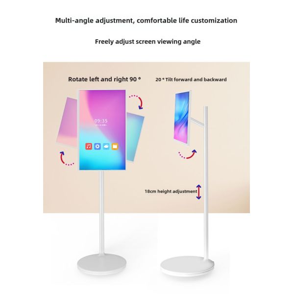 32 Inch Movable Smart Screen Rollable Touch TV Battery Powered Portable IPS Monitor Wireless Companion Display Factory