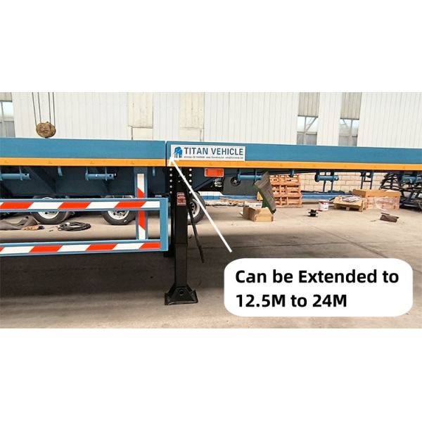 TITAN Tri Axle Telescopic Trailer |  24MExtendable Flatbed Trailer for Sale
