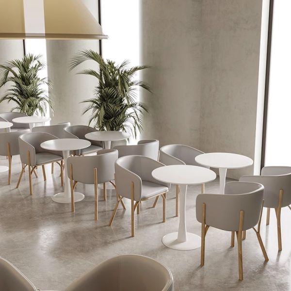 Custom Made Hotel Restaurant Fast Food Commercial Half Round Circle Booth Seating and Dining Chairs Furniture