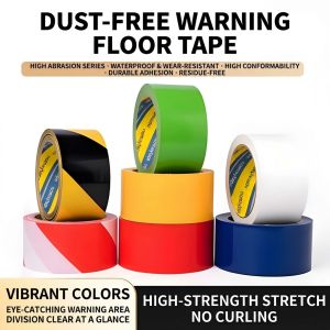 Nomay Heavy Duty Wear Resistant PET Floor Marking Tape Waterproof Oilproof No Residue for Warehouse Workshop Safety