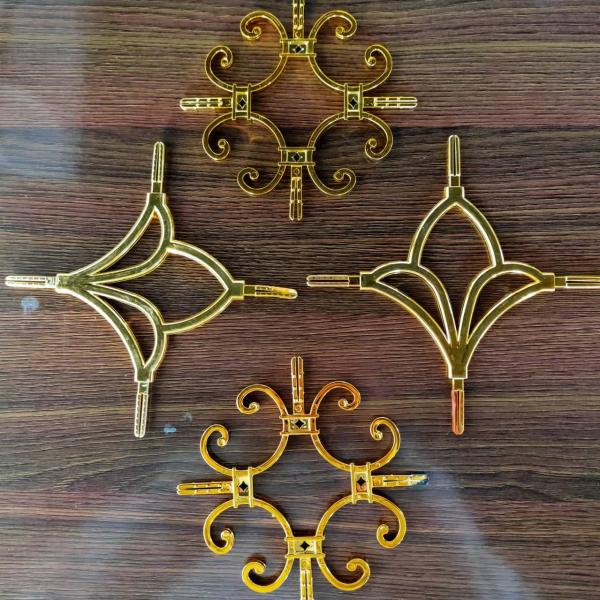 China glass fittings UV proof Plastic Golden Flower Georgian Bar Decoration Bar Insulating Glass