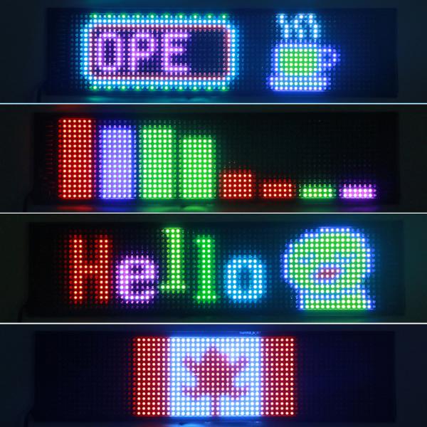 柔軟なUSB LEDカーサイン アプリ制御 カスタムテキスト パターン アニメーション プログラム可能なLEDディスプレイ 店舗用 カーバー ホテル用