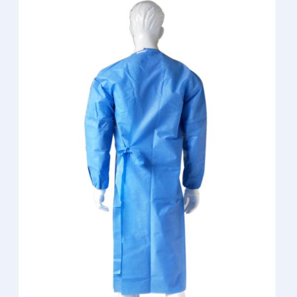 Non Sterile EN13795 Long Sleeve Disposable Hospital Gown