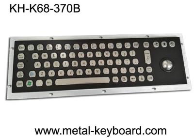 Teclado de computador industrial de aço inoxidável áspero com o Trackball da prova da água